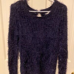 Lauren Conrad Soft Fuzzy Sweater Navy XS